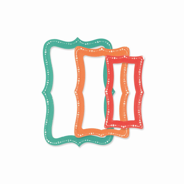 Sizzix • framelits die sæt fantasifuldt doris prikket top note 8 stk