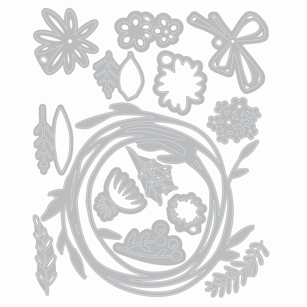 Sizzix • hvælving funky blomsterkrans af Tim Holtz
