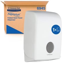 Håndklæde dispenser aquarius kimberly clark interfold hvid