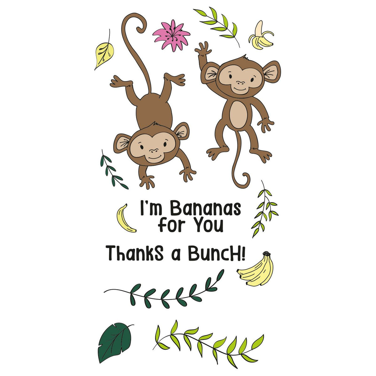 Sizzix • klart stempelsæt going bananas 15stk