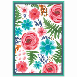 Sizzix • lagdelt stencil a6 abstrakte blomster 4 stk