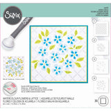 Sizzix • lagdelt stencil akvarel blomster gitter 4 stk