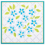 Sizzix • lagdelt stencil akvarel blomster gitter 4 stk