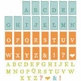 Sizzix • klart stempelsæt a5 med framelits die tab stempel alpha 70stk