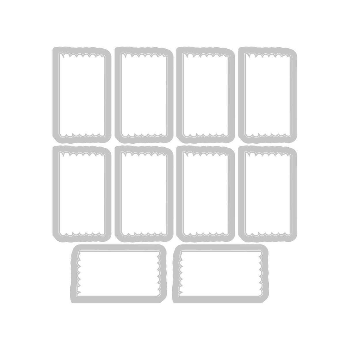Sizzix • klart stempelsæt a5 med framelits die tab stempel alpha 70stk