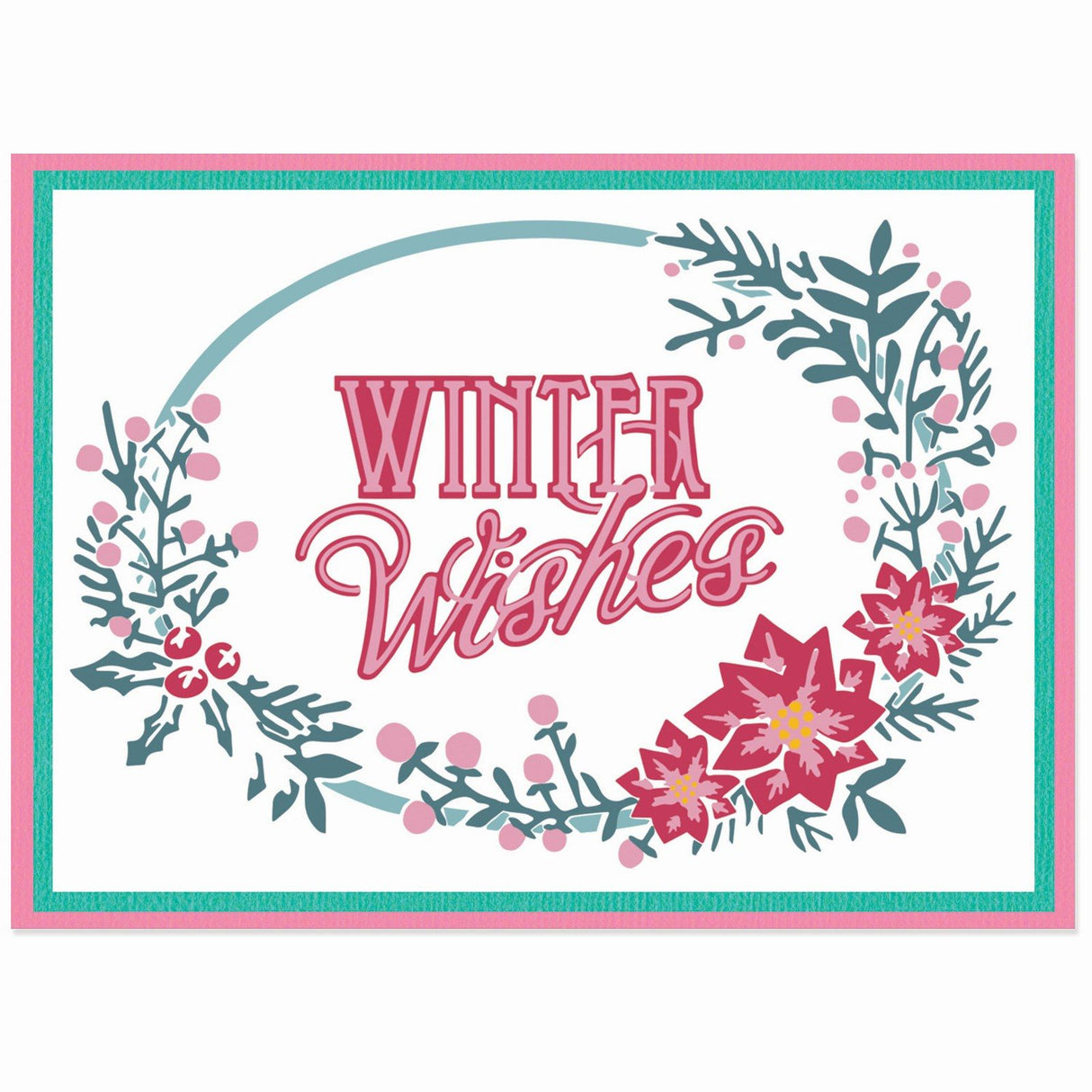 Sizzix • lagdelte stencils a6 vinterønsker nr.3 4stk