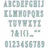 Sizzix • klare stempler med rammelit fine line alpha 01 60stk