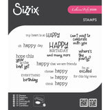 Sizzix • klare frimærker sæt 21 stk glad alt sentiment af catherine pooler