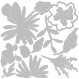 Sizzix • 2d prægemappe tyndt belyst sæt hvælvingsblomster 11 stk af tim holtz