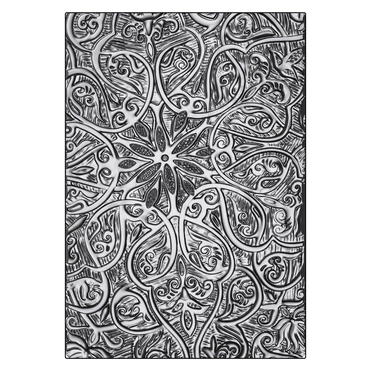 Sizzix • 3-d tekstur falmer prægningsmappe indgraveret a5 af tim holtz