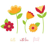 Sizzix • klart stempelsæt whimsy bloom nr.1 by catherine pooler 22stk