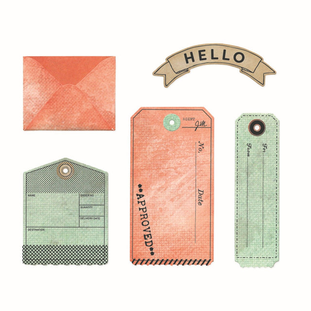Sizzix • klare frimærker sæt 6 stk. 17 stk. framelits tag det af 49 marked