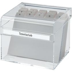 Maul kaartenbak met index a6 acryl 15.9 x 12.7 x 12.5 cm transparant