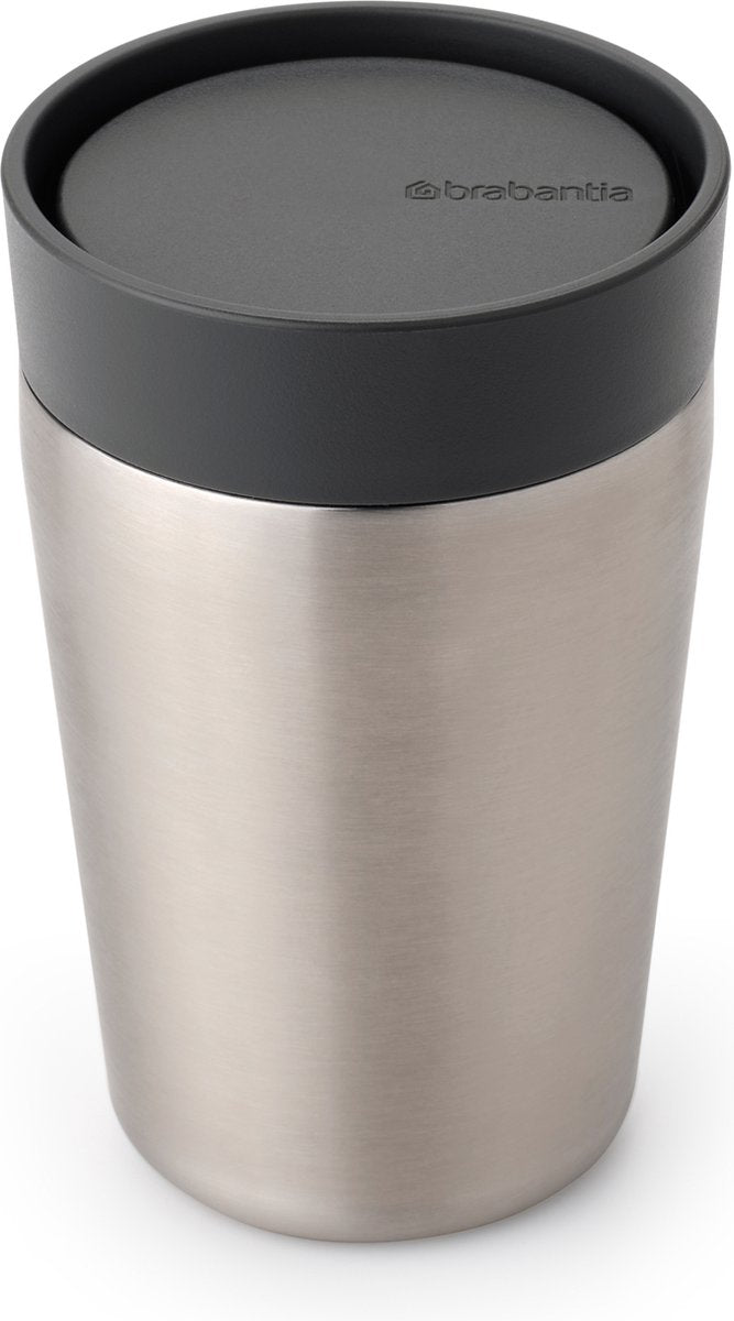 Brabantia make tag termokandekop - kaffekop to go - 200 ml - mørkegrå