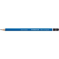 Træblyant 2b blå sort staedtler mars lumograph 100