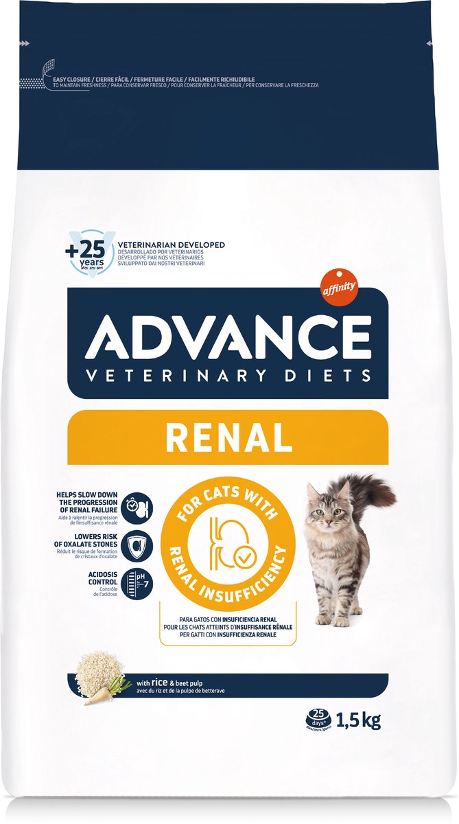 Advance veterinær diæt kat - nyre - kattefoder - 1,5 kg
