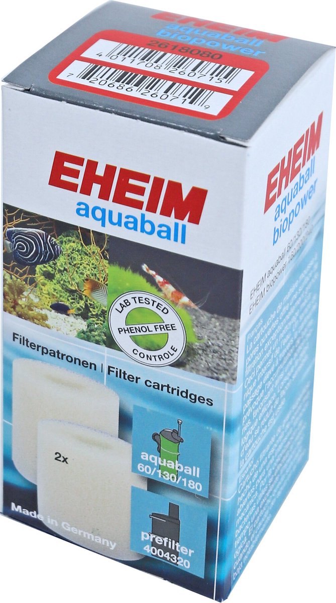 Eheim filterpatron aquaball 60-180 biopower 160-240