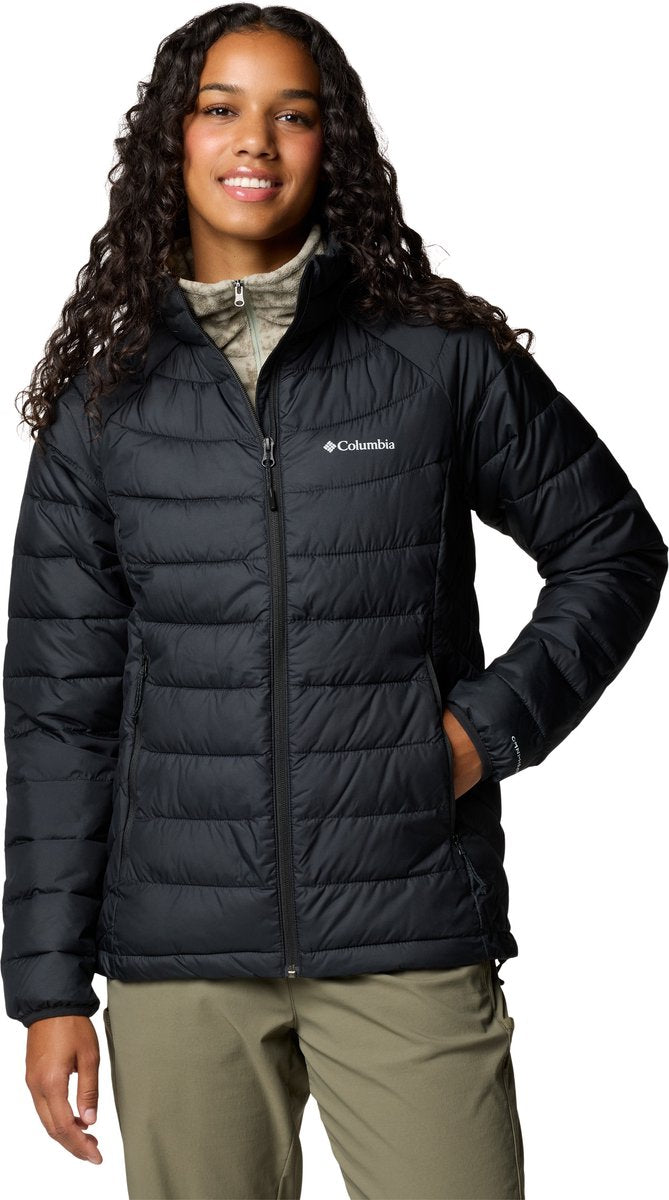 Columbia powder lite™ ii jakke med fuld lynlås, udendørsjakke til kvinder - sort