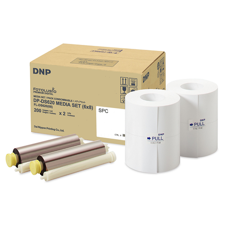 DNP papir 2 ruller á 200 stk. 15x20 perforeret på 7,5x20 til ds620