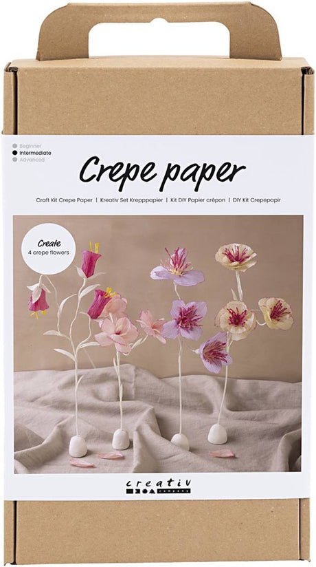 Creativ firma hobbysæt crepepapir, blomst, pastelfarver, 1 æske
