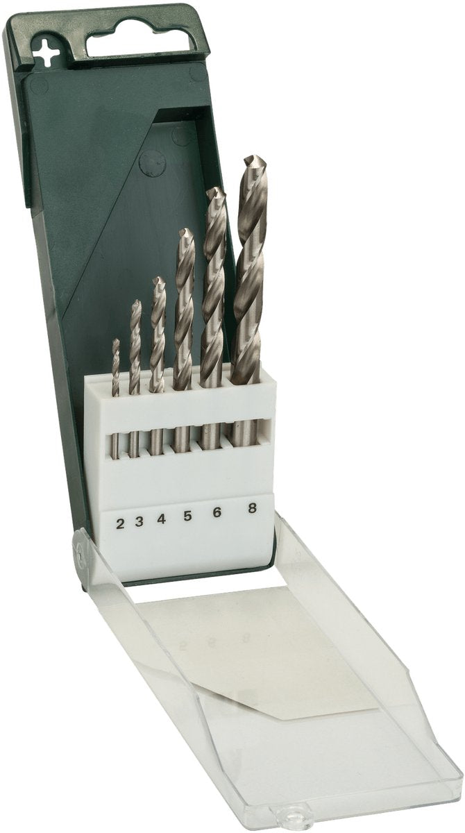 Bosch - 6-delt metalboresæt hss-g, din 338 2.0; 3,0; 4,0; 5,0; 6,0; 8,0 mm