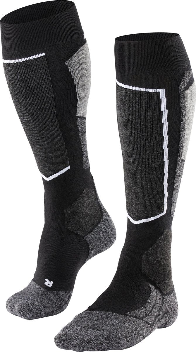 Falke sk2 varm tyk uld funktionsmateriale skistrømper dame sort - str. 39-40