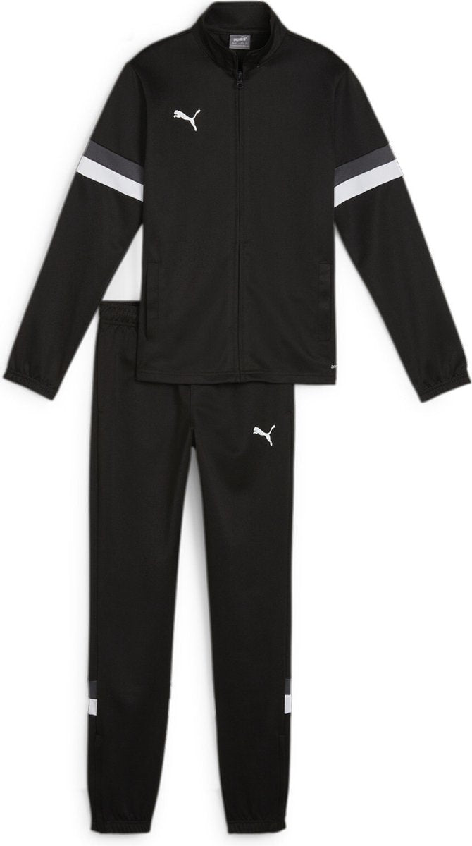 Puma teamrise træningsdragt jr unisex træningsdragt - sort-sort