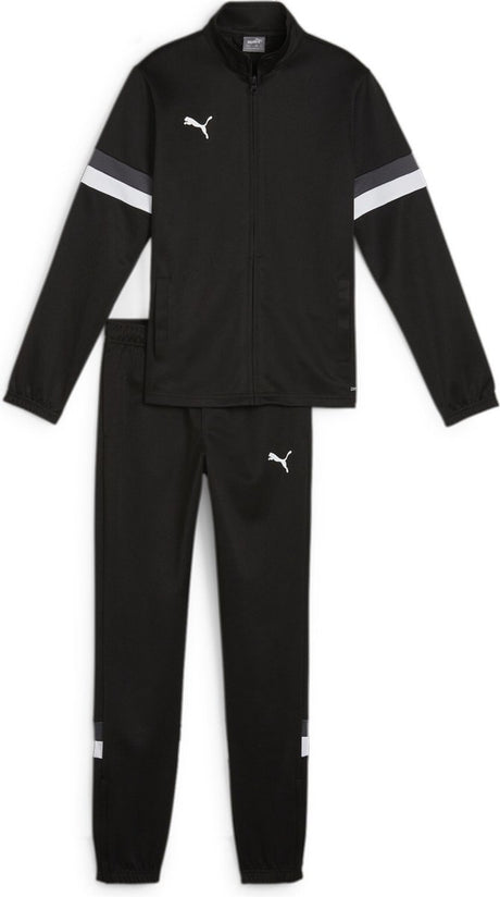 Puma teamrise træningsdragt jr unisex træningsdragt - sort-sort