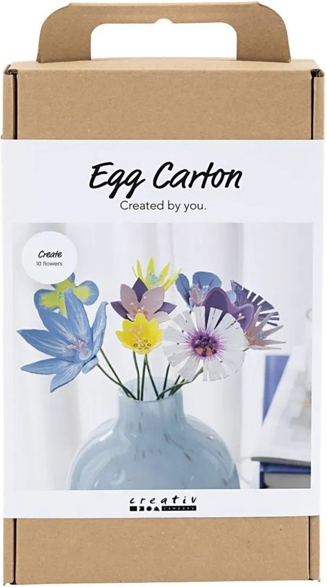 Kreativ virksomhed https: www.cchobby.nl hobbyset-bloemen-van-eierdozen-pastelkleuren-1-doos