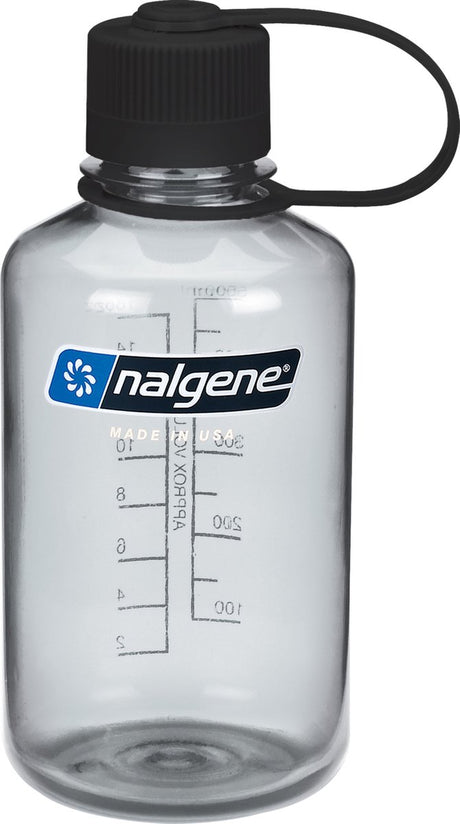 Nalgene - flaske med smal mund - drikkedunk - vandflaske - lækagesikker - 500 ml - bpa fri - sustain - grå