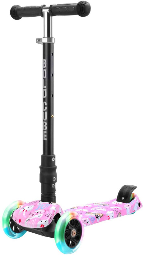 Boldcube stor trehjulet scooter - kattekærlighed
