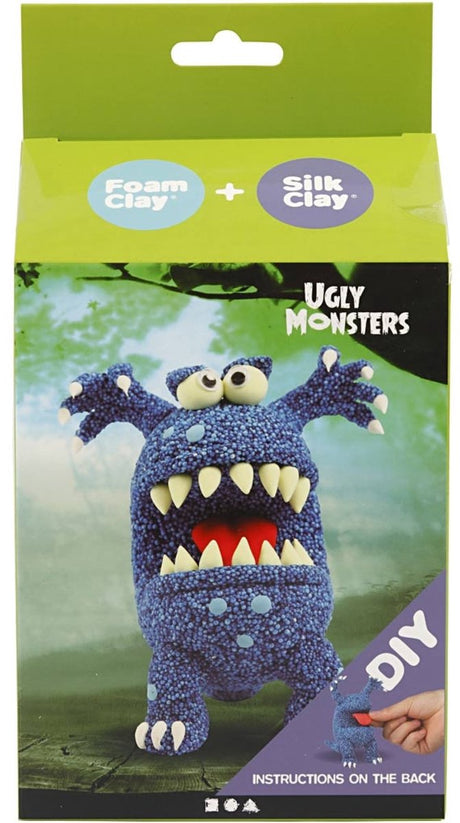 Foam clay foam silk clay sjove venner - modellering - monster - blå - 1 stk
