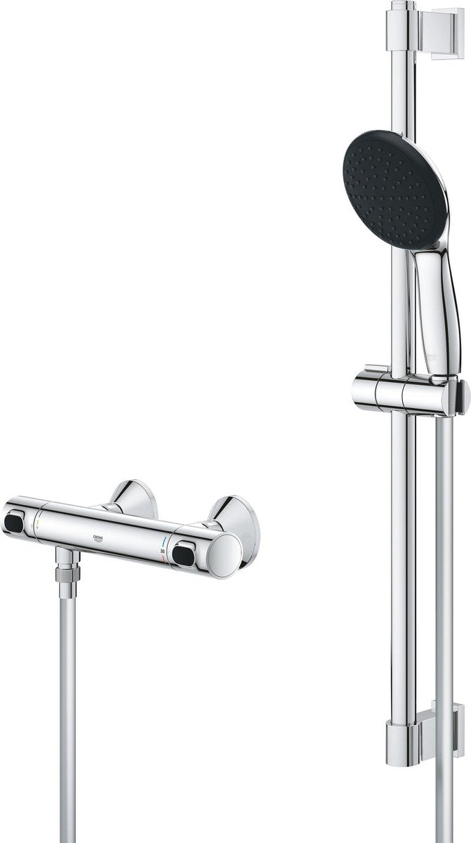 Grohe quickfix præcisionsflow brusesæt - vandbesparende - krom