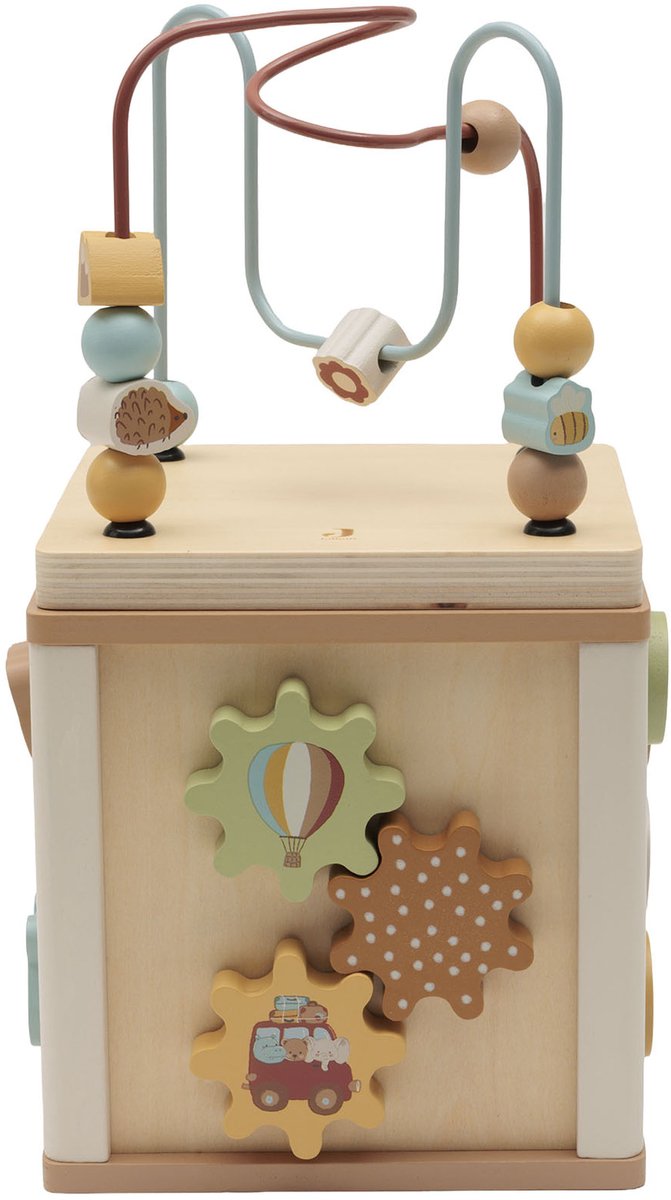 Jollein houten activiteitenkubus jollies