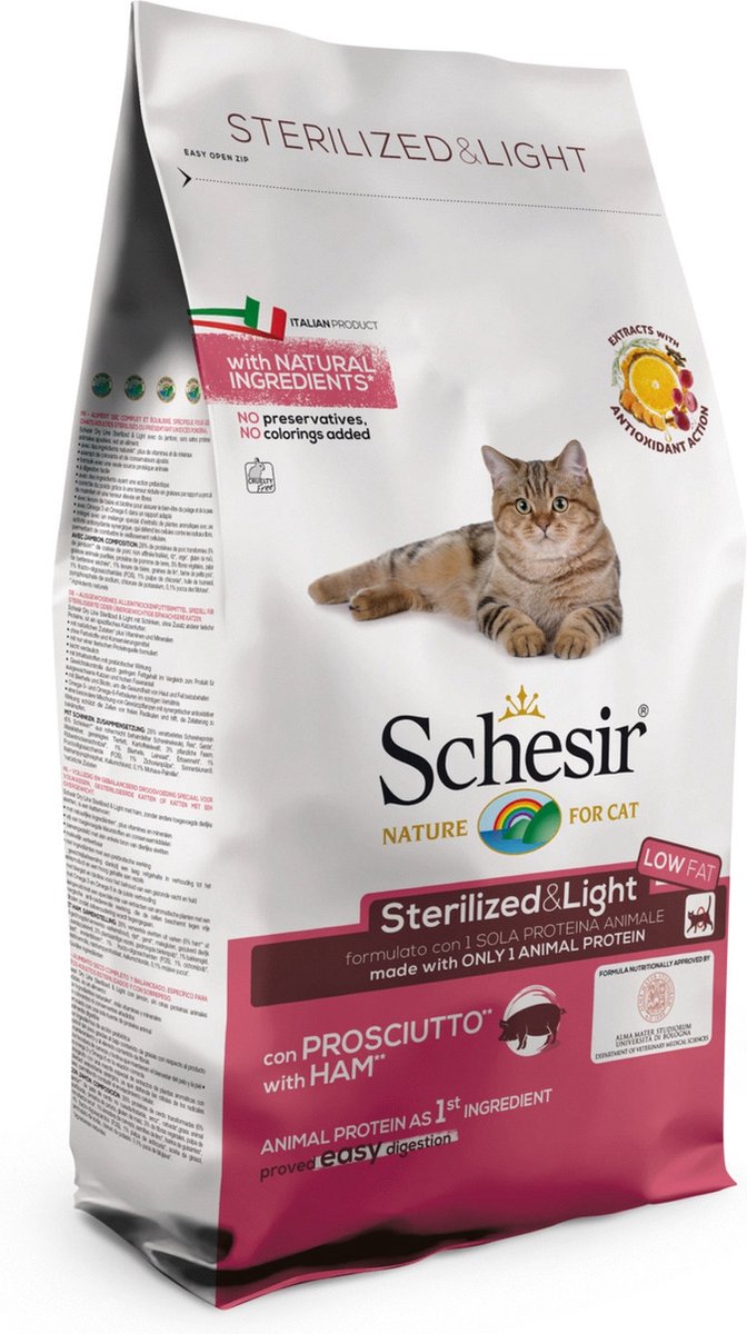 Schesir steriliseret skinke skinke - kattefoder - 10 kg