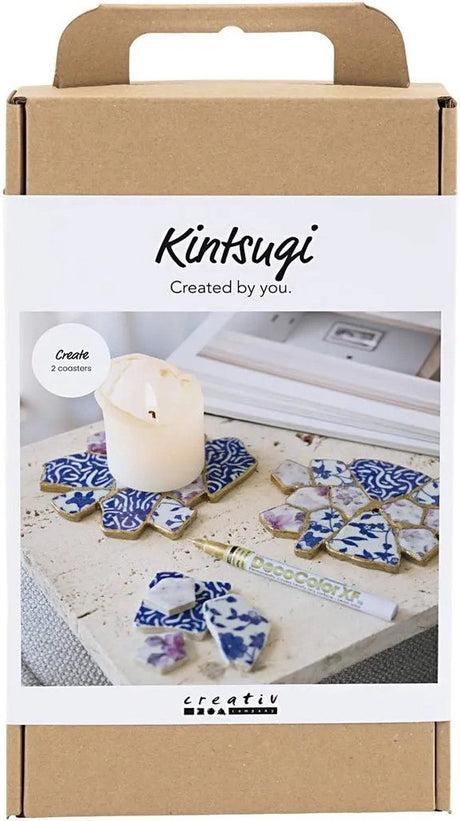 Kreativ virksomhed https: www.cchobby.nl hobbyset-kintsugi-coaster-blue-gold-lightred-white-1-box