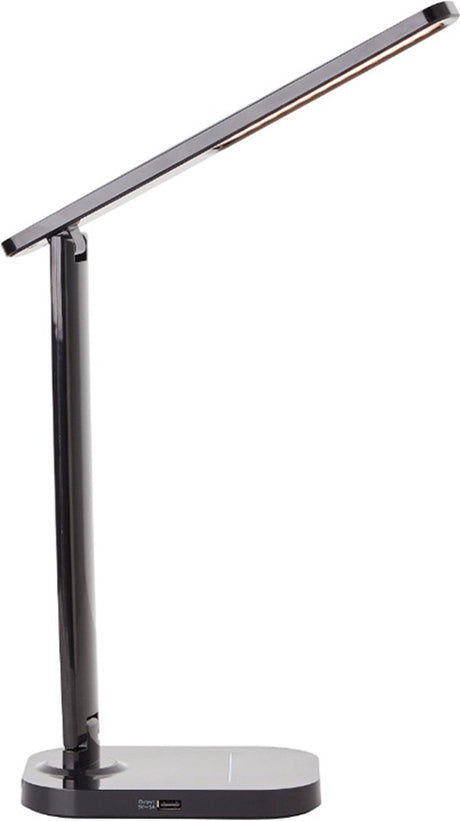 Brilliant vicaro - skrivebordslampe - integreret LED 8w - trådløs ladestation - farvevalg 3000-6000k - sort