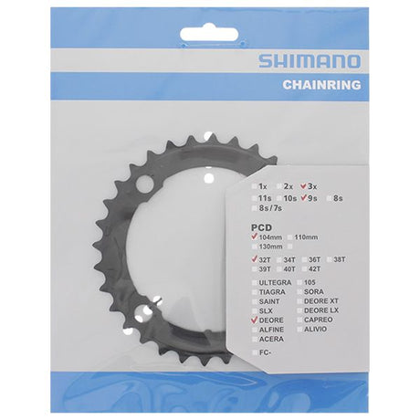 Shimano Chain Top Deore 9V 4-Arm Y1LD98080 Sort 32T
