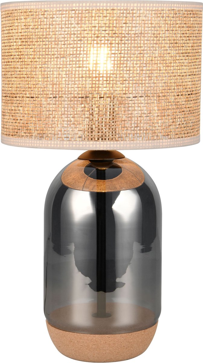 Trio tara - bordlampe - krom fordampet - ekskl. 1x e27 7 b - d: 25cm - ledningskontakt - gå grøn