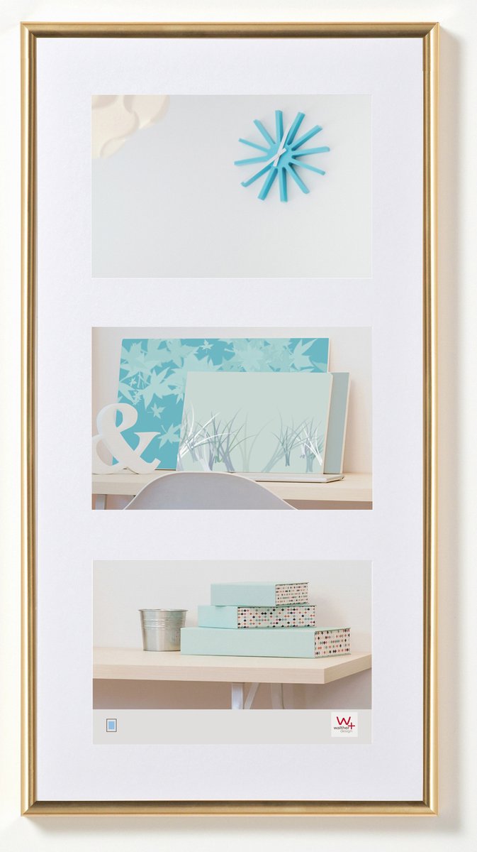 Walther new lifestyle - plastikgalleri - fotostørrelse 3x13x18 cm - guld