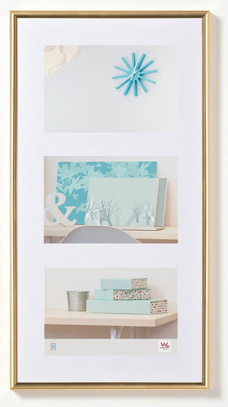 Walther new lifestyle - plastikgalleri - fotostørrelse 3x13x18 cm - guld