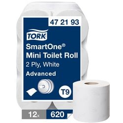Toiletpapir Tork T9 Smartone Advanced 2-lags hvid
