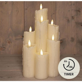 Annas kollektion LED dryplyssæt elfenben 7-delt