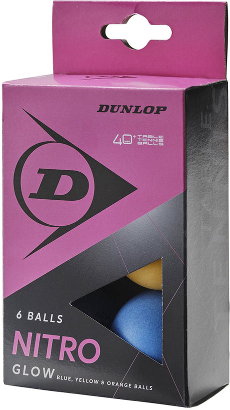 Dunlop nitro glow 40+ bordtennisbold (6-pak)
