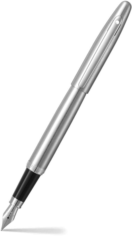 Sheaffer fyldepen - vfm - sort med børstet og poleret krom - nib m - skrivefarve sort - sf-e0942653