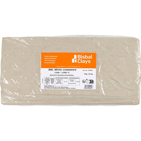 Creativ Company White Baking Stoneware Clay, 10 kg