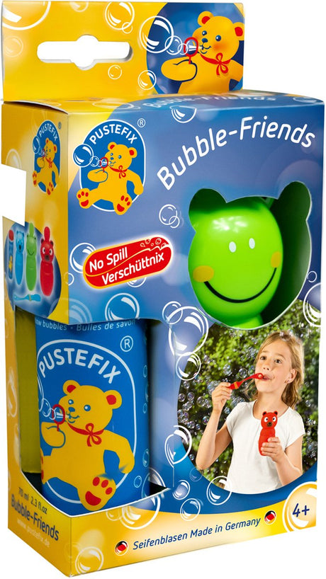 Pustefix bobleblæser - boblevenner - frø, kat og bjørn - med 70ml væske - 4 år