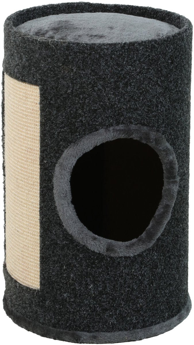 Zolux skrabeløb - mørkegrå, tøndeformet med læ - 31x31x50 cm