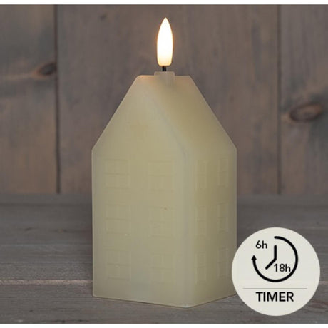 Annas kollektion led stearinlys vokshus elfenben 5x6x15cm