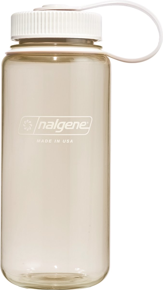 Nalgene - flaske med bred mund - drikkeflaske - vandflaske - lækagesikker - 500 ml - bpa fri - sustain - bomuld